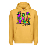 Mustard louisiana map mardi gras Premium Hoodie - CowGirlArtShop