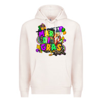 Pale Pink louisiana map mardi gras Premium Hoodie - CowGirlArtShop