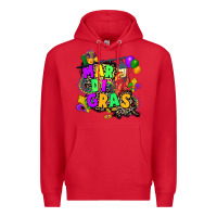 Red louisiana map mardi gras Premium Hoodie - CowGirlArtShop