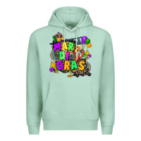 Seafoam louisiana map mardi gras Premium Hoodie - CowGirlArtShop