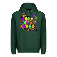 Sports Green louisiana map mardi gras Premium Hoodie - CowGirlArtShop
