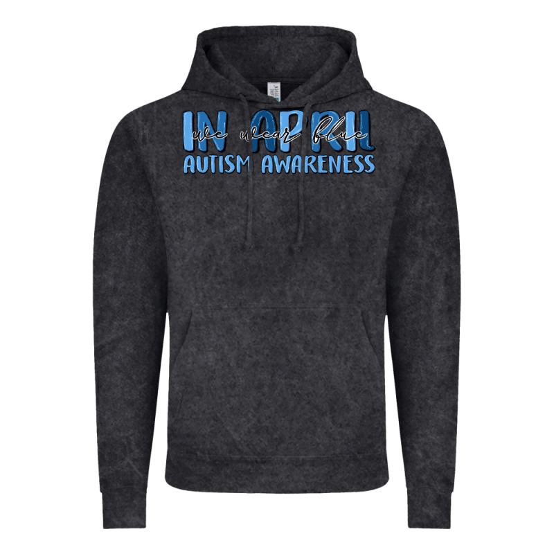 In April We Wear Blue Autism Awareness Vintage Hoodie by MaliasSmallBusiness | Teevron