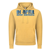 Vintage Mustard in april we wear blue autism awareness Vintage Hoodie - MaliasSmallBusiness