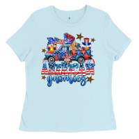 Baby Blue American truck gnomes Ladies Tee - AdoDesignShop