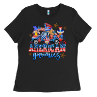 Black American truck gnomes Ladies Tee - AdoDesignShop