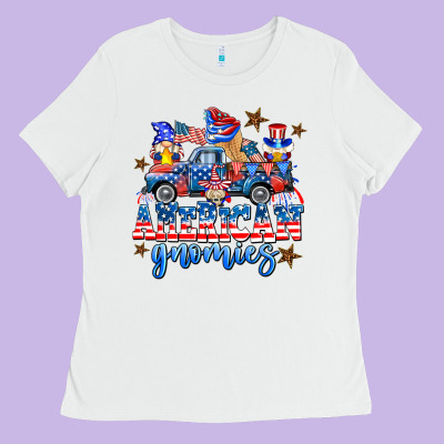 American Truck Gnomes Ladies Tee Designed By Adodesignshop