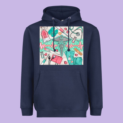Nurse Medical Equipment Heavyweight Hoodie Designed By Tumblerdesignbyshophia