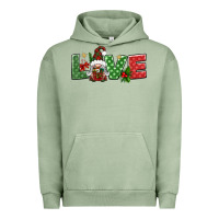 Pigment Oil Green love christmas gnome Urban Hoodie - BundleAndBundleShop