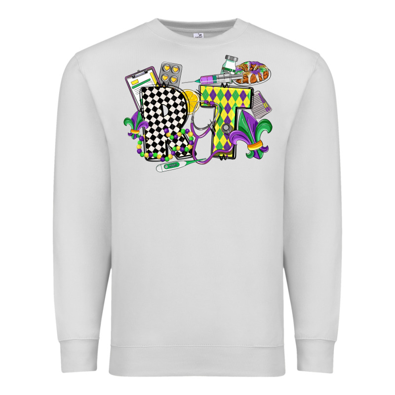 Respiratory Therapist Mardi Gras Premium Sweatshirt by CowGirlArtShop | Teevron