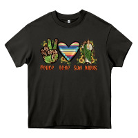 Asphalt peace love san judas Heavy Core Tee - JahusDesignShop