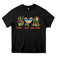 Black peace love san judas Heavy Core Tee - JahusDesignShop