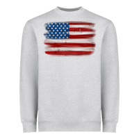 Heather Grey american flag distressed background Heavyweight Sweatshirt - MaliasSmallBusiness
