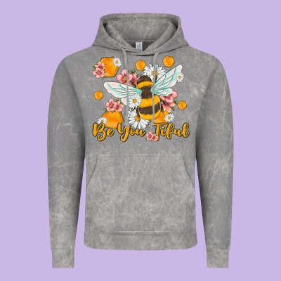 Be You Tiful Vintage Hoodie Designed By Maliassmallbusiness