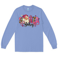 Colony Blue Santa Baby Pink Christmas Long Sleeve Tee - MaliasSmallBusiness
