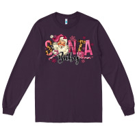 Plum Santa Baby Pink Christmas Long Sleeve Tee - MaliasSmallBusiness