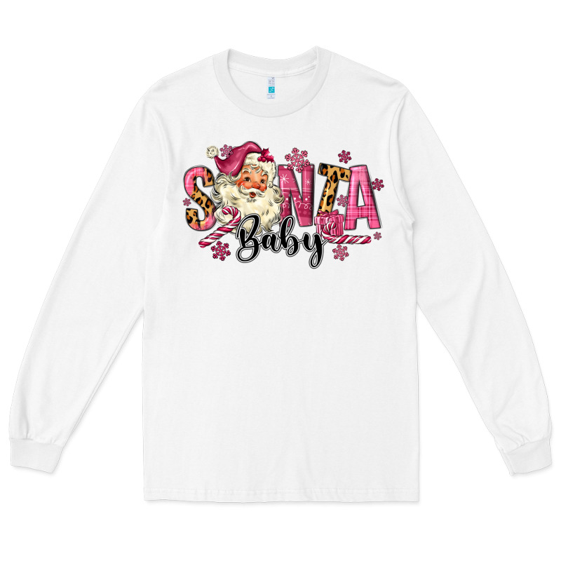 Santa Baby Pink Christmas Long Sleeve Tee by MaliasSmallBusiness | Teevron