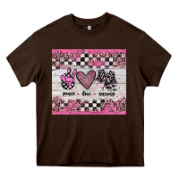 Chocolate Brown peace love racing Heavy Core Tee - JahusDesignShop