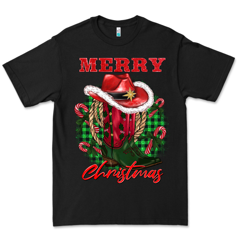 Merry Christmas Boots Hat Rope Premium Tee by AdoDesignShop | Teevron