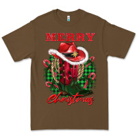 Cacao merry christmas boots hat rope Premium Tee - AdoDesignShop