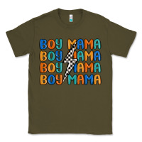 Army Green boy mama lightning bolt Classic Tee - MaliasSmallBusiness