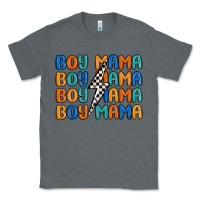 Charcoal Heather boy mama lightning bolt Classic Tee - MaliasSmallBusiness