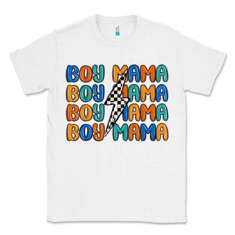 Boy Mama Lightning Bolt Classic Tee by MaliasSmallBusiness | Teevron