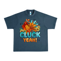 Midnight Navy cluck yeah Urban Heavy Tee - MaliasSmallBusiness