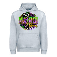 Heather Grey mardi gras lightning Urban Hoodie - FaDigitalArtStudio