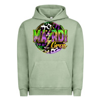 Pigment Oil Green mardi gras lightning Urban Hoodie - FaDigitalArtStudio