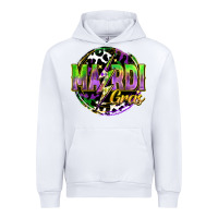 White mardi gras lightning Urban Hoodie - FaDigitalArtStudio