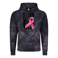 Cloud Black breast cancer ribbon american flag Vintage Hoodie - MaliasSmallBusiness