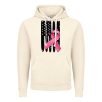 Vintage Artic breast cancer ribbon american flag Vintage Hoodie - MaliasSmallBusiness
