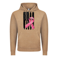Vintage Coffee breast cancer ribbon american flag Vintage Hoodie - MaliasSmallBusiness