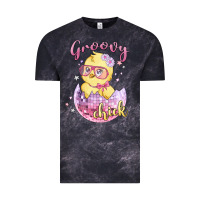 Cloud Black groovy chick easter Vintage Tee - MaliasSmallBusiness