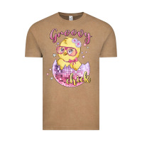 Vintage Coffee groovy chick easter Vintage Tee - MaliasSmallBusiness