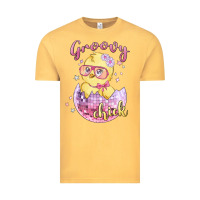 Vintage Mustard groovy chick easter Vintage Tee - MaliasSmallBusiness