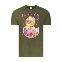 Vintage Olive groovy chick easter Vintage Tee - MaliasSmallBusiness