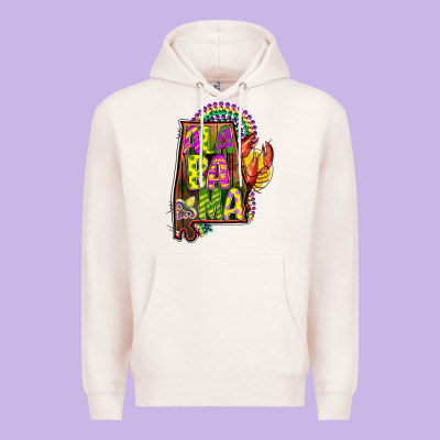 Mardi Gras Alabama Map Premium Hoodie Designed By Cowgirlartshop