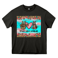 Asphalt peace love pitbull Heavy Core Tee - JahusDesignShop