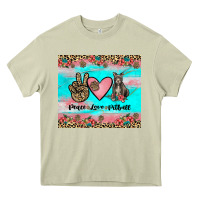 Mossy peace love pitbull Heavy Core Tee - JahusDesignShop