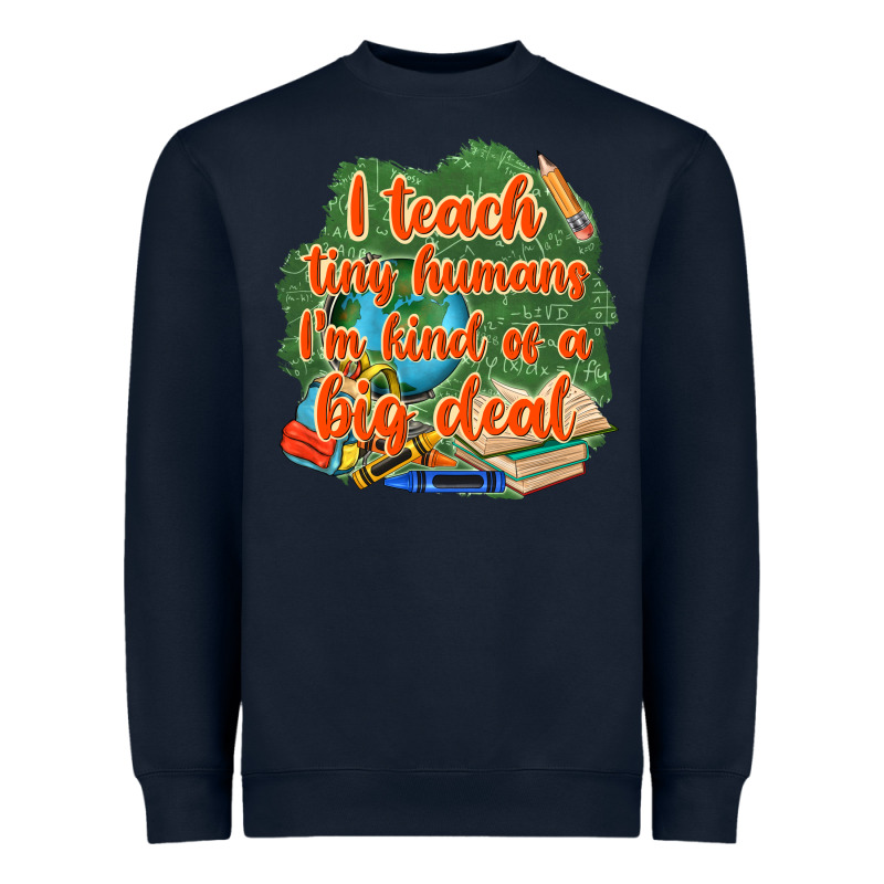 I Teach Tiny Humans Im Kind Of A Big Deal Heavyweight Sweatshirt by NancyCooperArtShop | Teevron