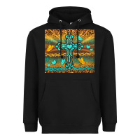 Black western cross Heavyweight Hoodie - TumblerDesignByShophia