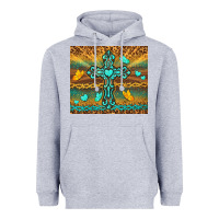 Heather Grey western cross Heavyweight Hoodie - TumblerDesignByShophia