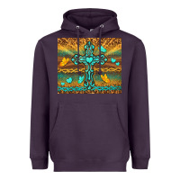Plum western cross Heavyweight Hoodie - TumblerDesignByShophia