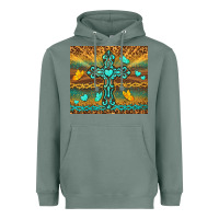 Sage western cross Heavyweight Hoodie - TumblerDesignByShophia