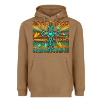 Toasted Coconut western cross Heavyweight Hoodie - TumblerDesignByShophia
