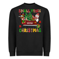 Black Christmas Santa and reindeer truck Heavyweight Sweatshirt - MaliasSmallBusiness