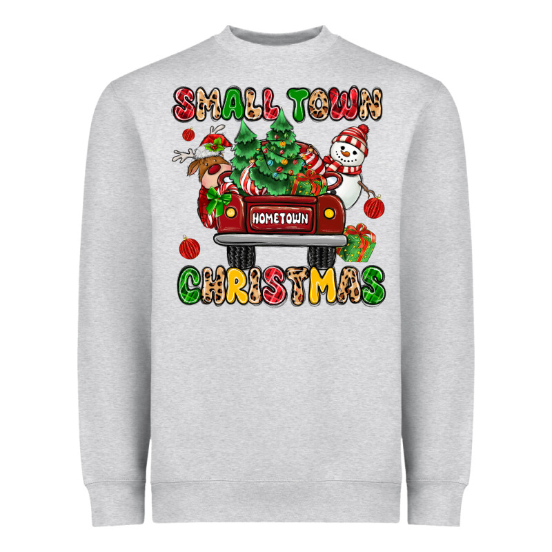 Christmas Santa And Reindeer Truck Heavyweight Sweatshirt by MaliasSmallBusiness | Teevron