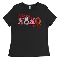 Black xoxo calf Ladies Tee - RanaPortraitStore