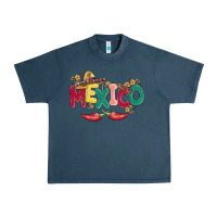 Midnight Navy mexico Urban Heavy Tee - MaliasSmallBusiness